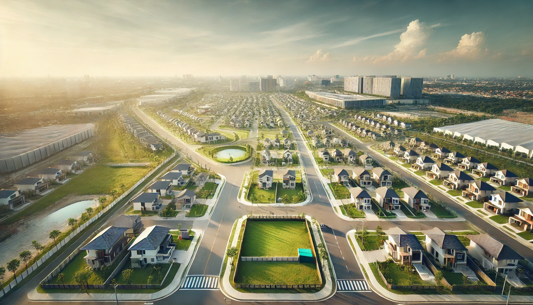 Loteamento. Foto feita por IA. 